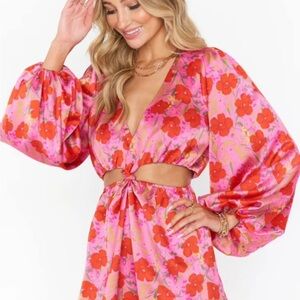 Show Me Your MuMu Pink Floral Mini Dress